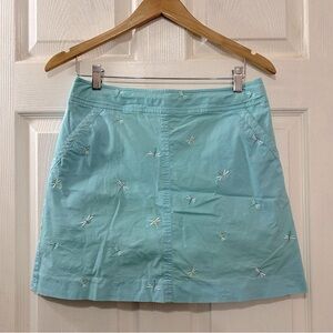 Lilly Pulitzer Dragonfly Skort With Pockets Teal Blue Size 6 White Label Tag